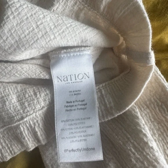 Anthropologie Nation Los Angeles Daisy Oversized Collar Button-Front Top - Picture 11 of 12